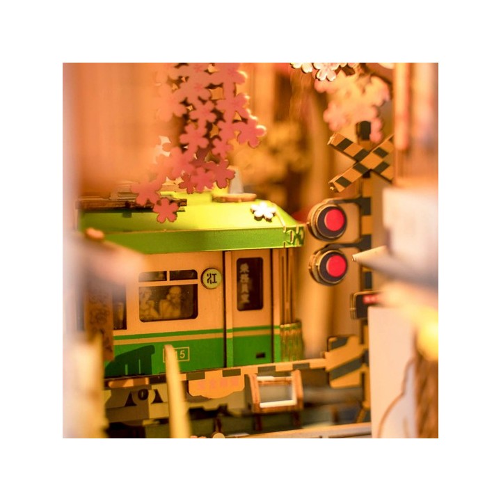 Maquette en bois lumineuse Serre-livres Japon