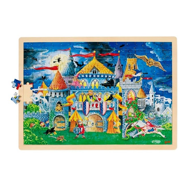 Puzzle enfant en bois chateau prince et princesse 192 pièces