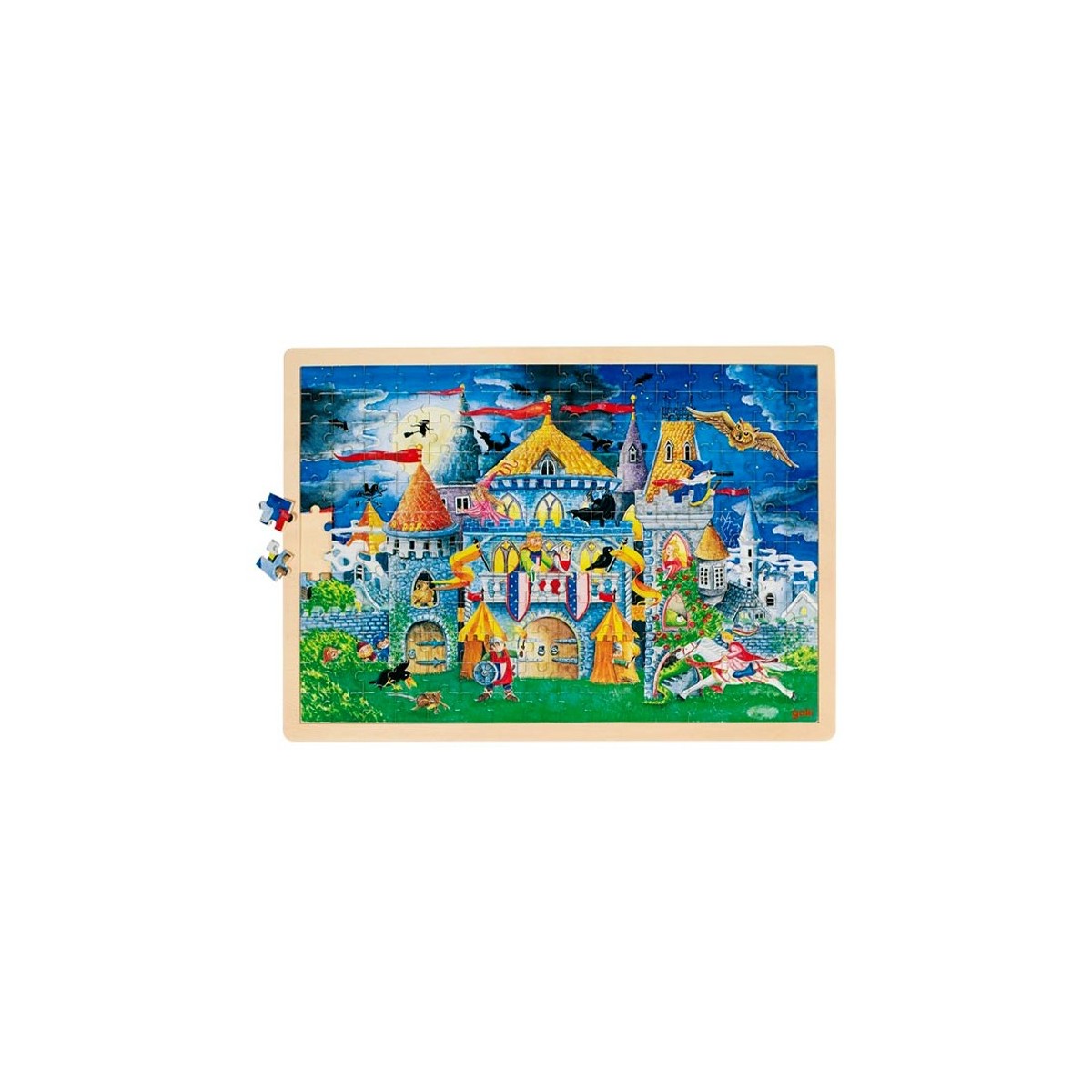 Puzzle cadre enfant en bois Château 192 pièces