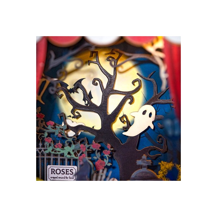 Maquette en bois lumineuse Théâtre Château hanté