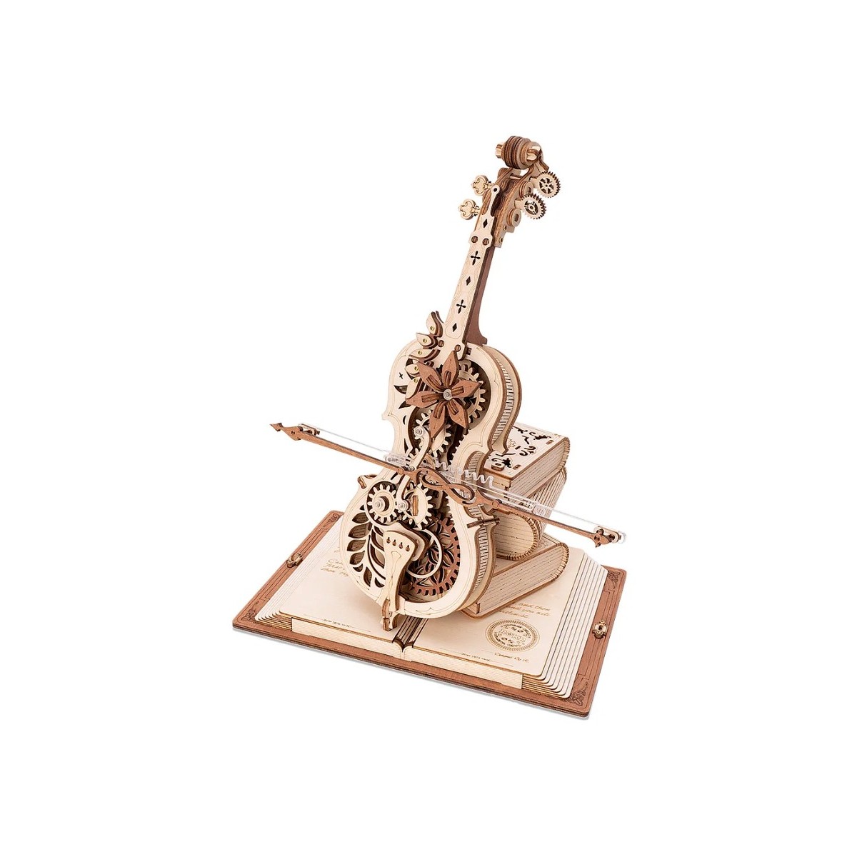 Maquette en bois animée musicale Violoncelle