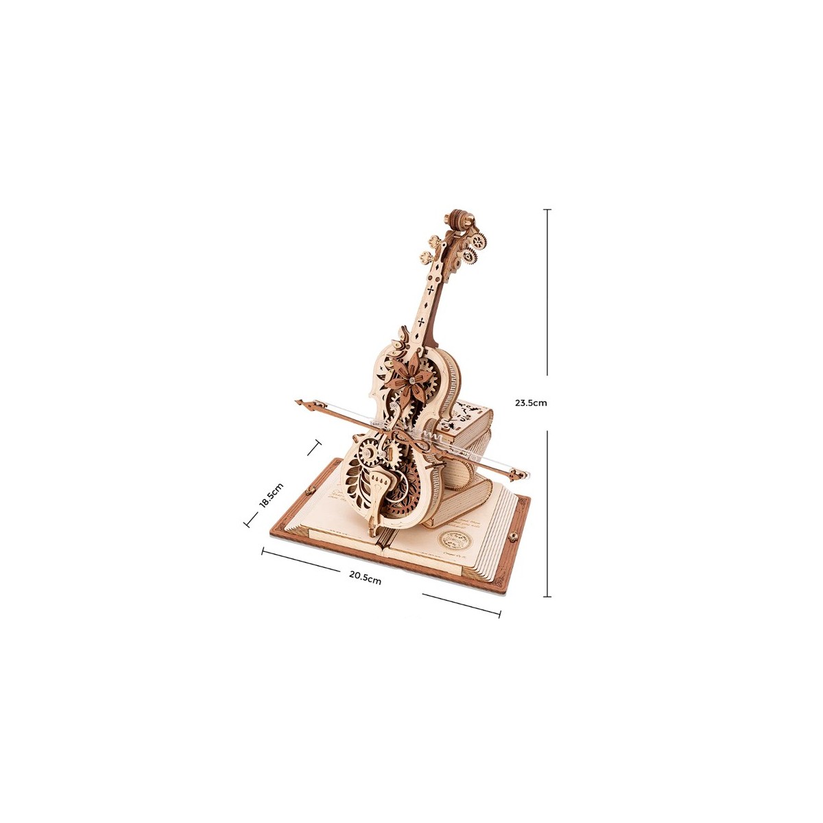 Maquette en bois animée musicale Violoncelle