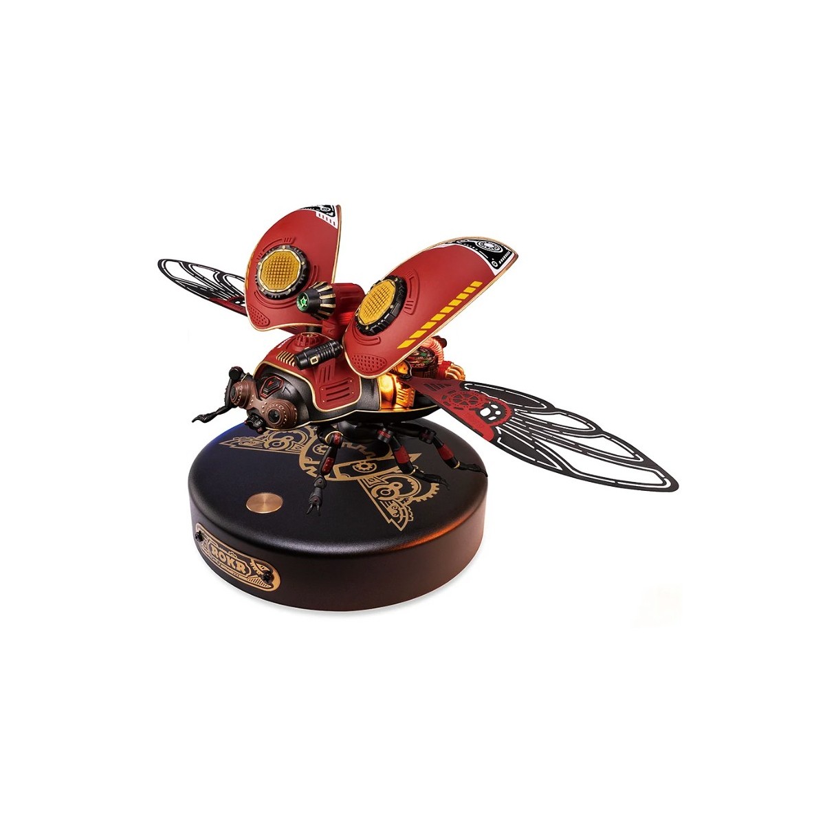 Maquette animée lumineuse Scarabée volant