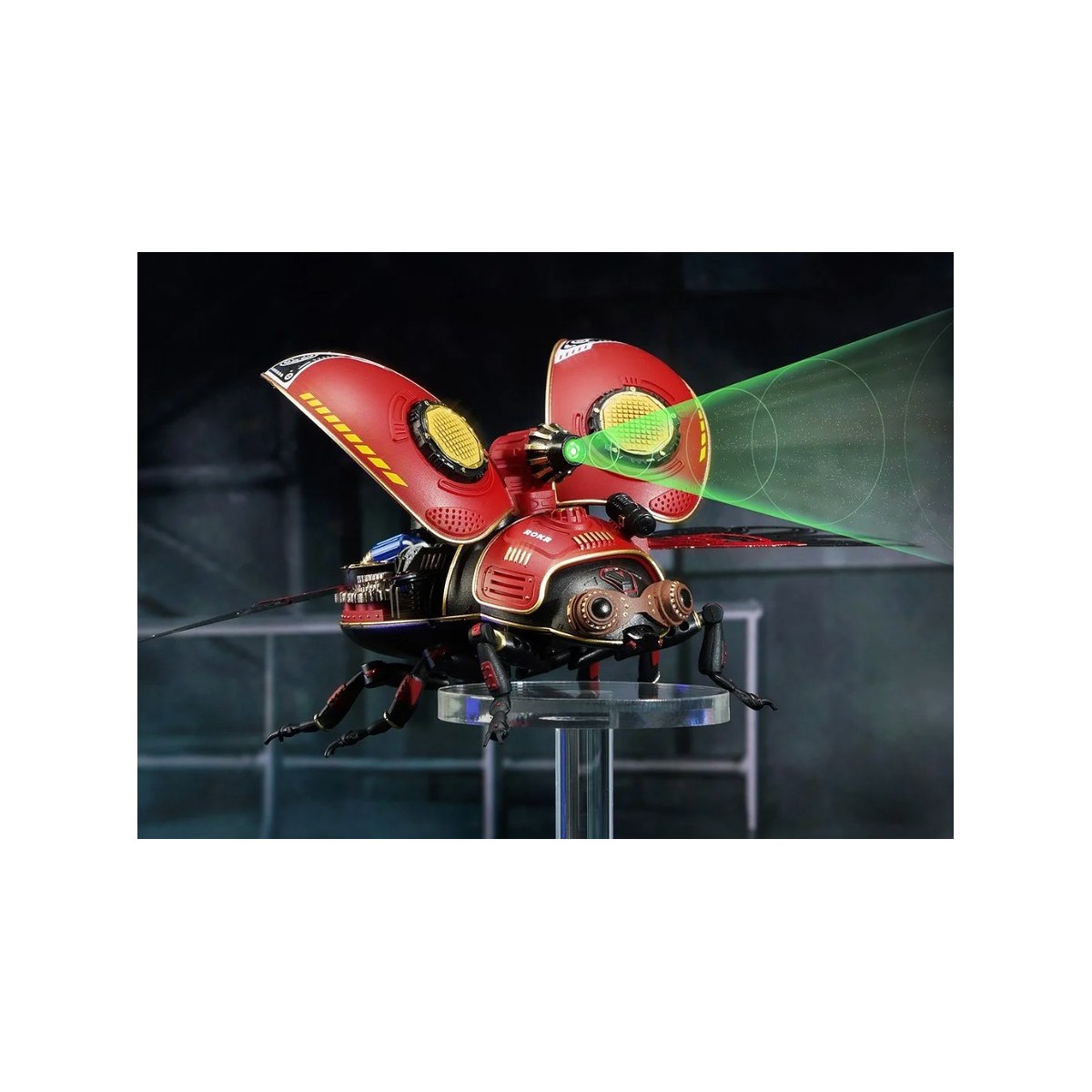 Maquette en bois animée lumineuse Scarabée volant