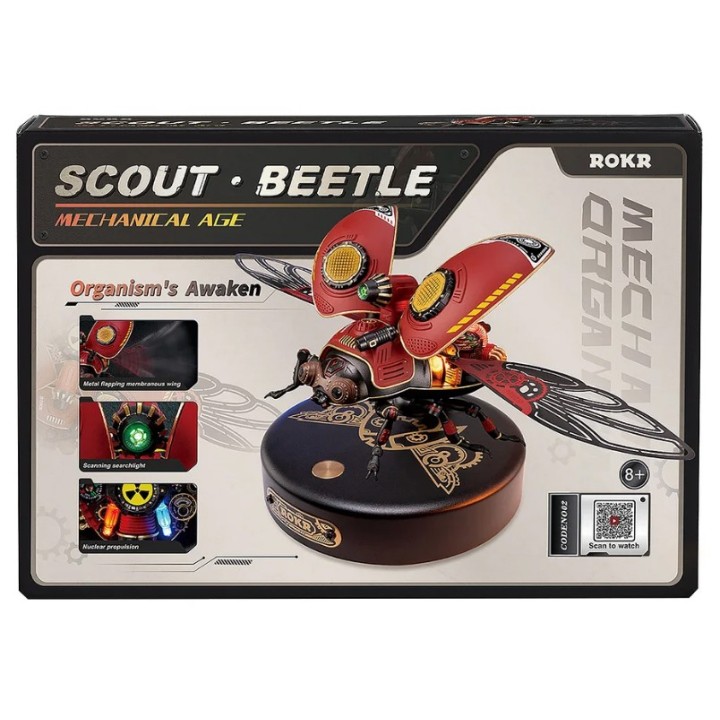 Maquette animée lumineuse Scarabée volant