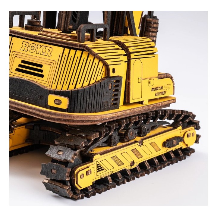 Maquette en bois Pelleteuse jaune
