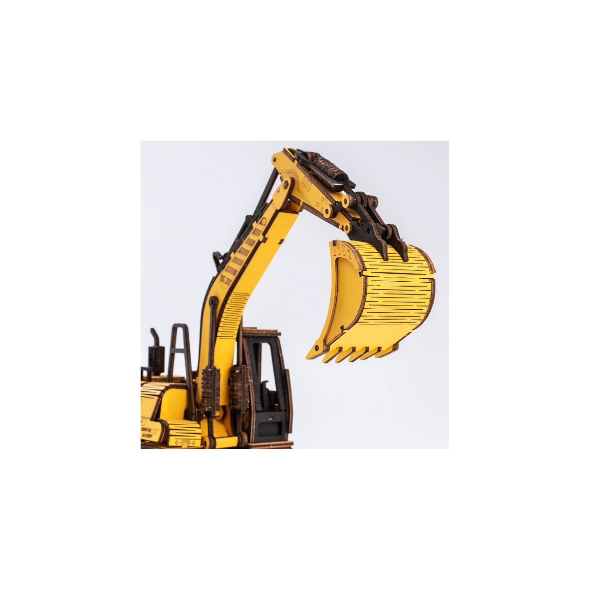 Maquette en bois Pelleteuse jaune