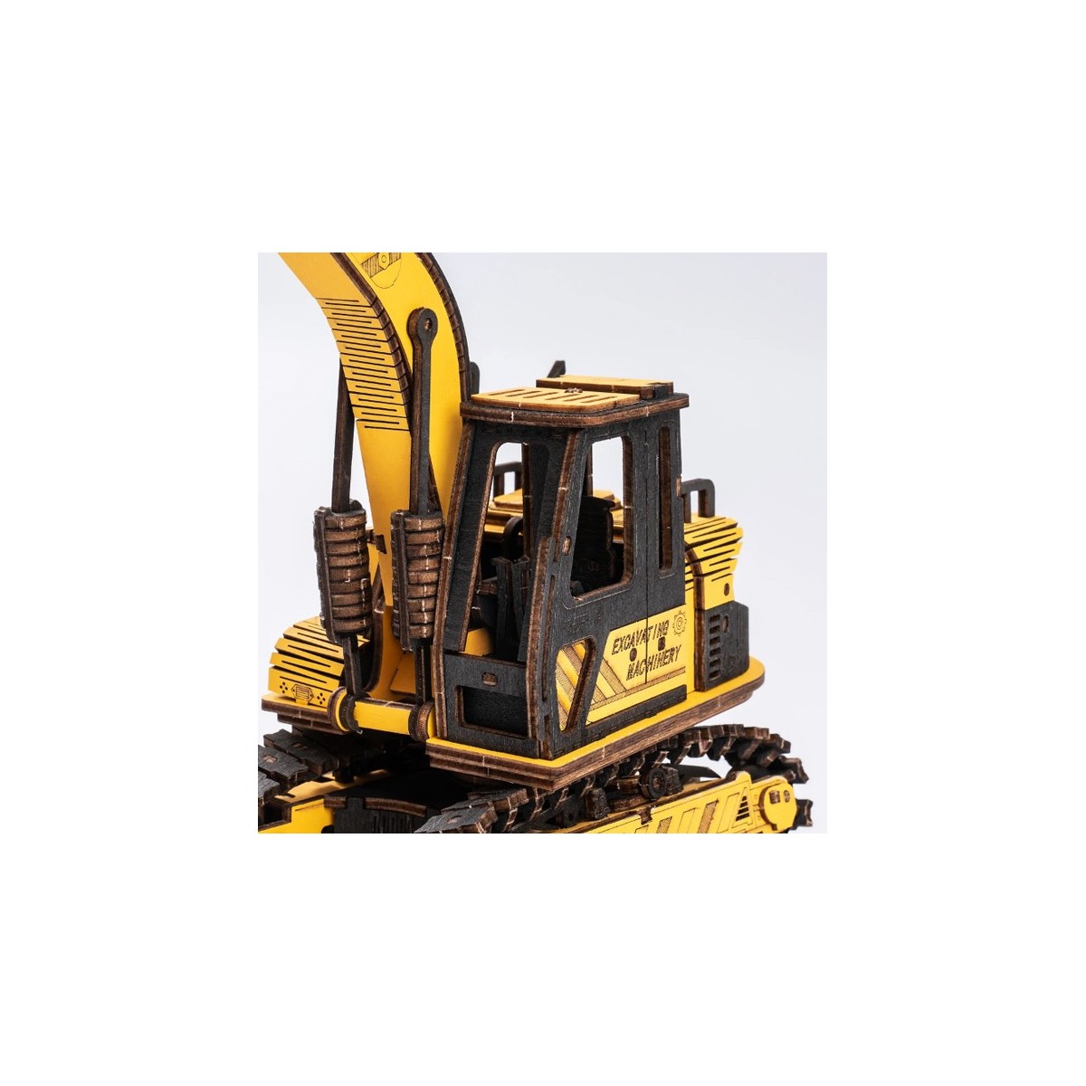 Maquette en bois Pelleteuse jaune