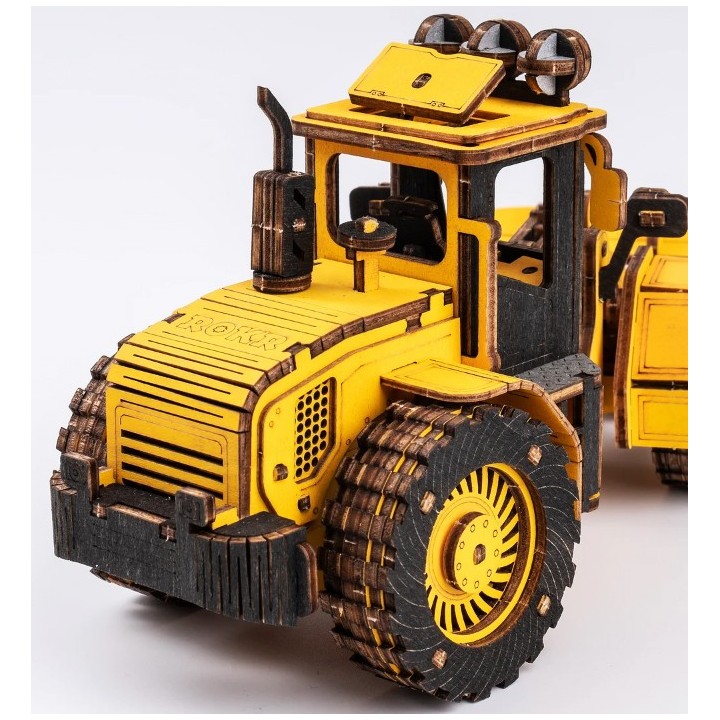 Maquette en bois Chargeuse jaune