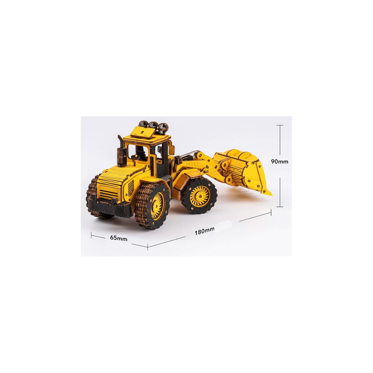 Maquette en bois Chargeuse jaune