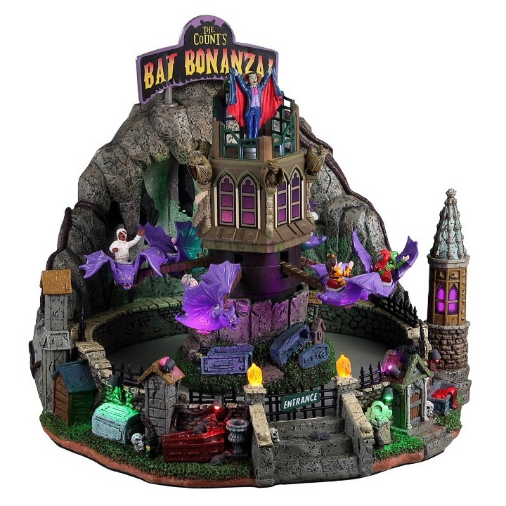 Attraction Chauve-souris et Dracula animée lumineuse sonore