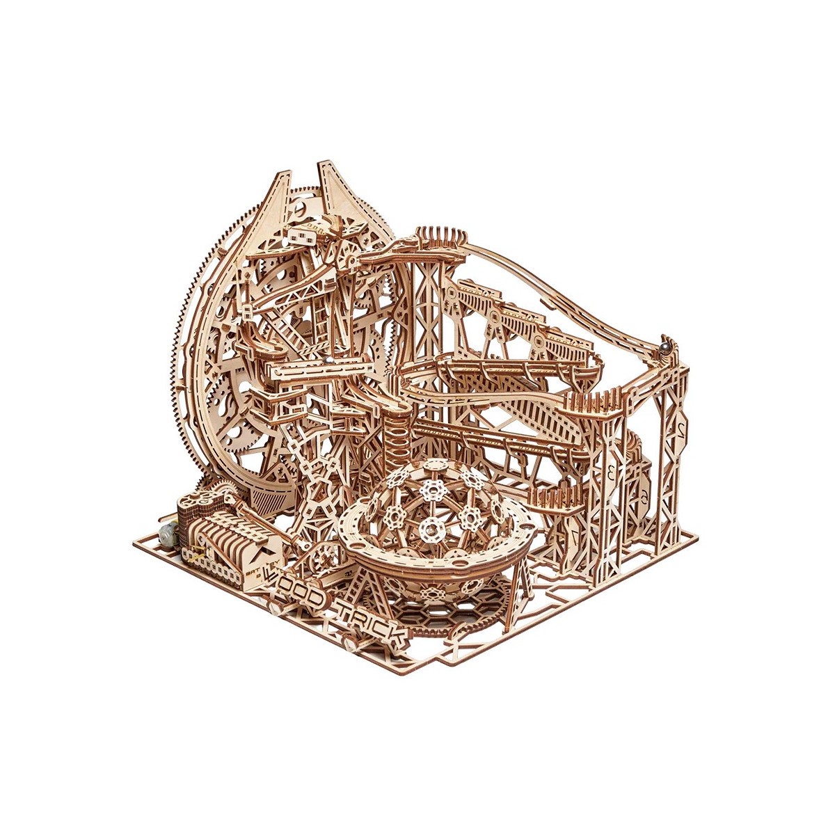 Maquette en bois animée Circuit de billes Galaxie motorisé