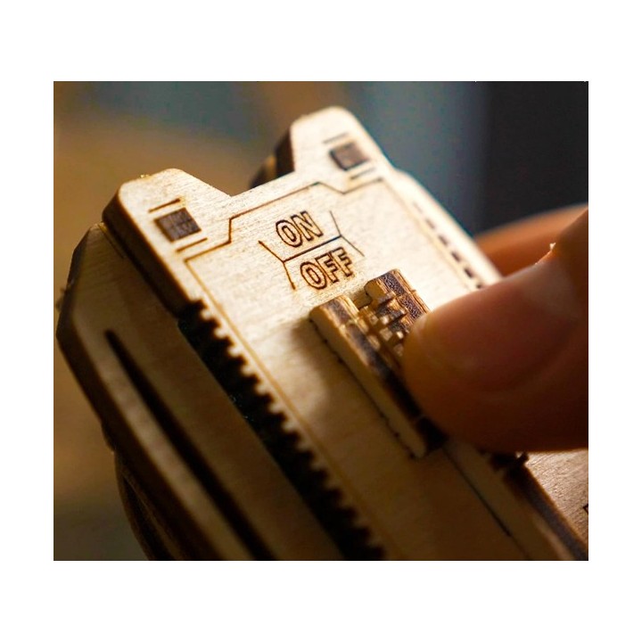 Maquette en bois animée Montagnes russes motorisées