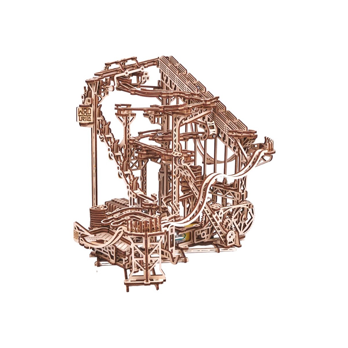 Maquette en bois animée Circuit de billes motorisé