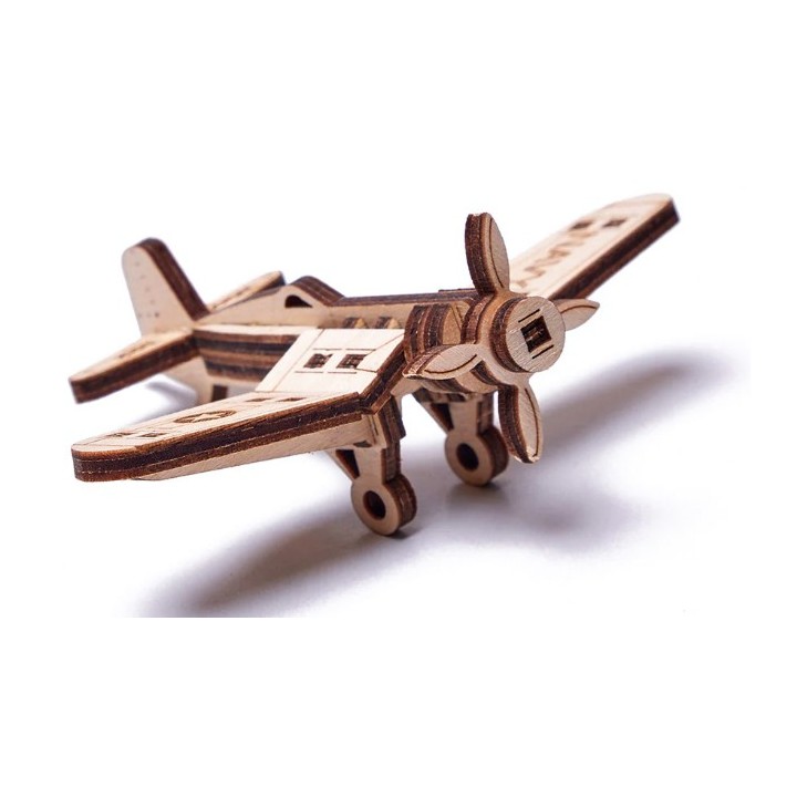 Maquettes en bois Avions et astronaute Lot de 4