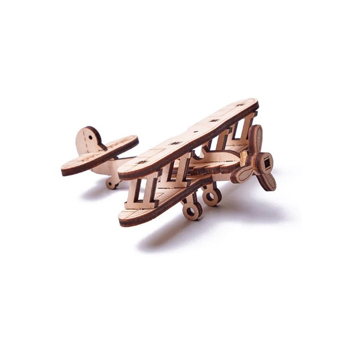 Maquettes en bois Avions et astronaute Lot de 4