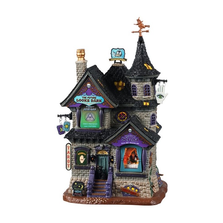 Manoir lumineux Voyante Lemax Halloween