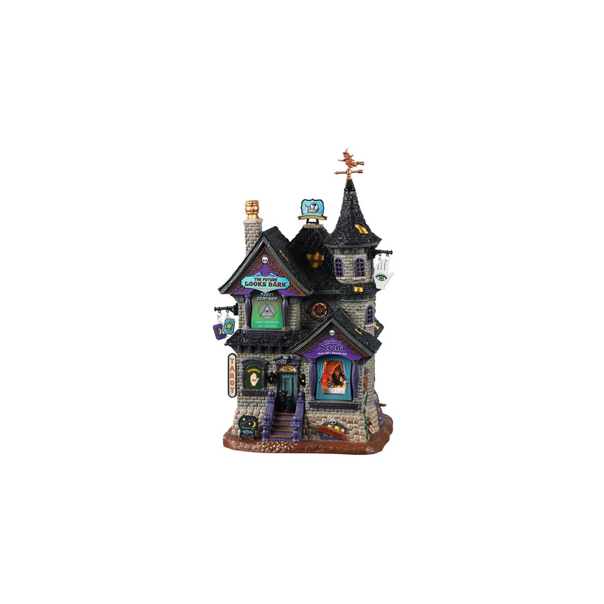 Manoir lumineux Voyante Lemax Halloween