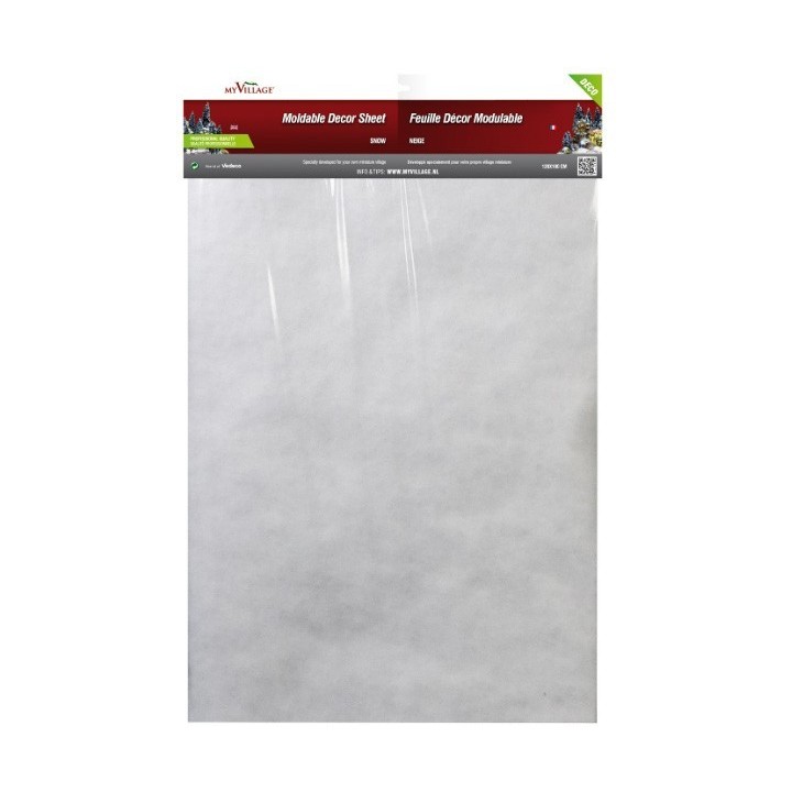Feuille modulable à froisser effet neige 60x50 cm