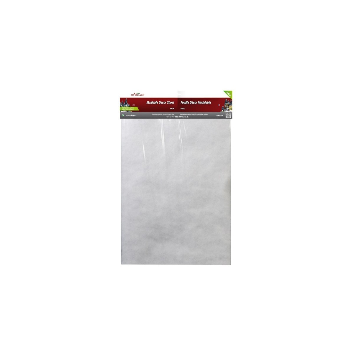 Feuille modulable à froisser effet neige 60x50 cm