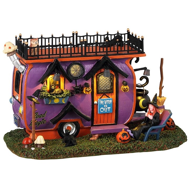 Caravane lumineuse Sorcière Lemax Halloween