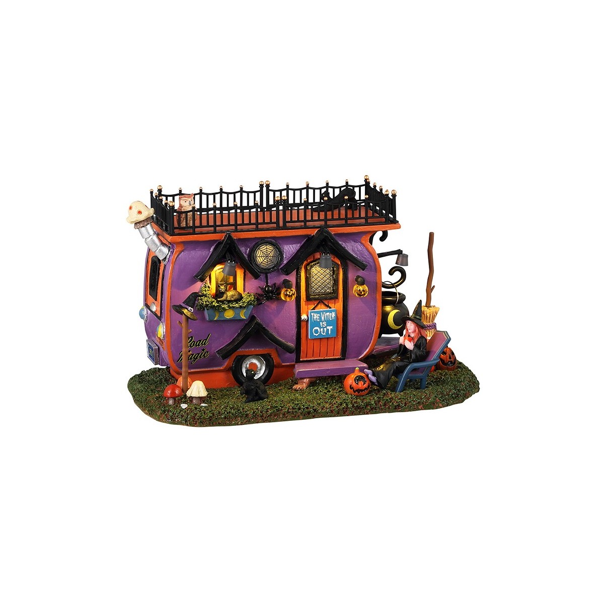 Caravane lumineuse Sorcière Lemax Halloween