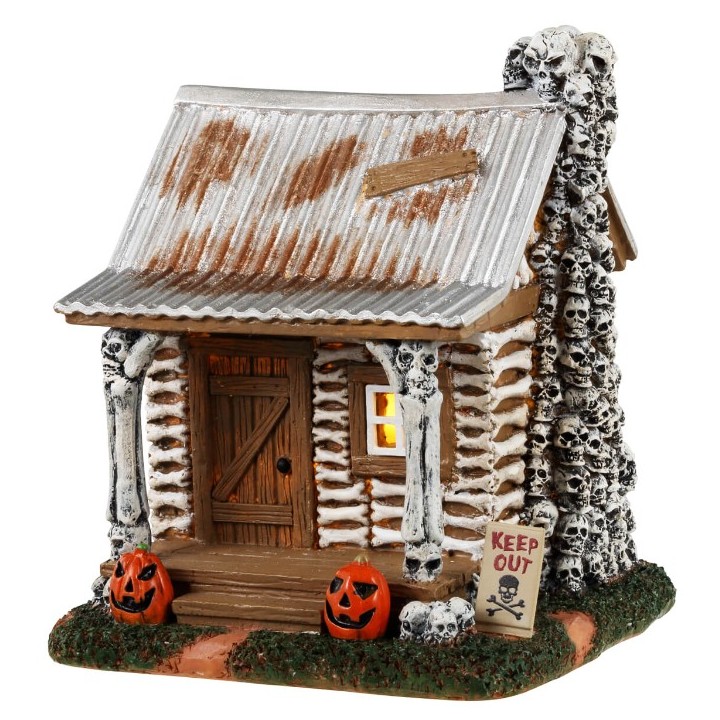 Chalet Squelettes lumineux Lemax Halloween