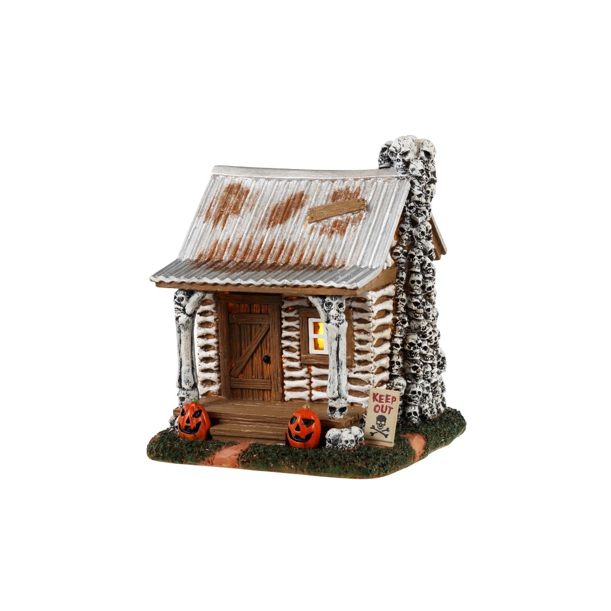Chalet Squelettes lumineux Lemax Halloween