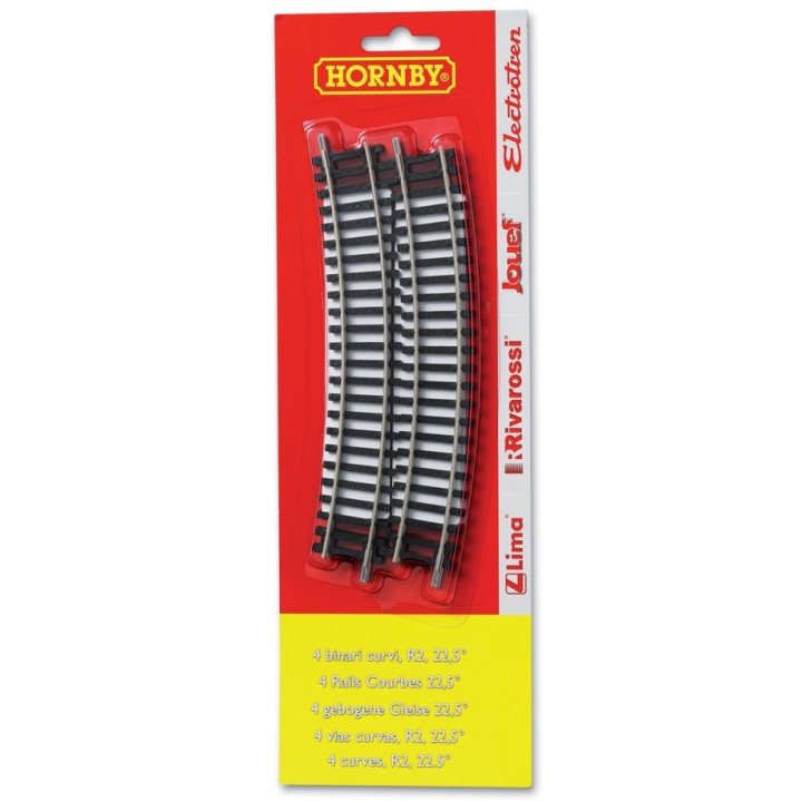 Rails courbés 17 cm pour train Lot de 4