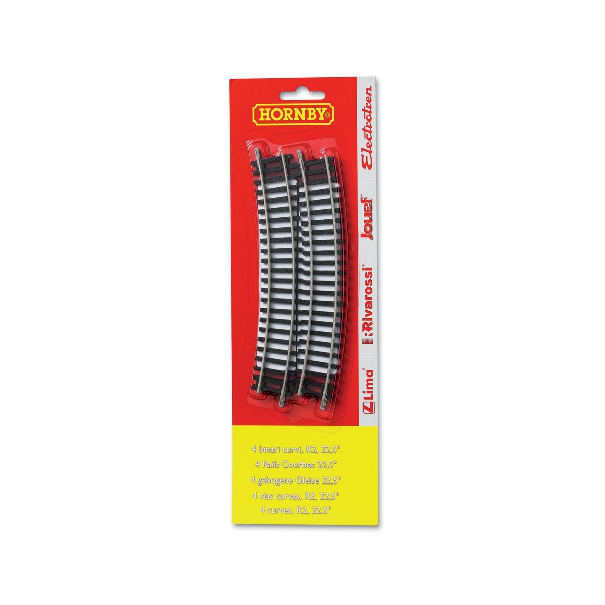 Rails courbés 17 cm pour train Lot de 4