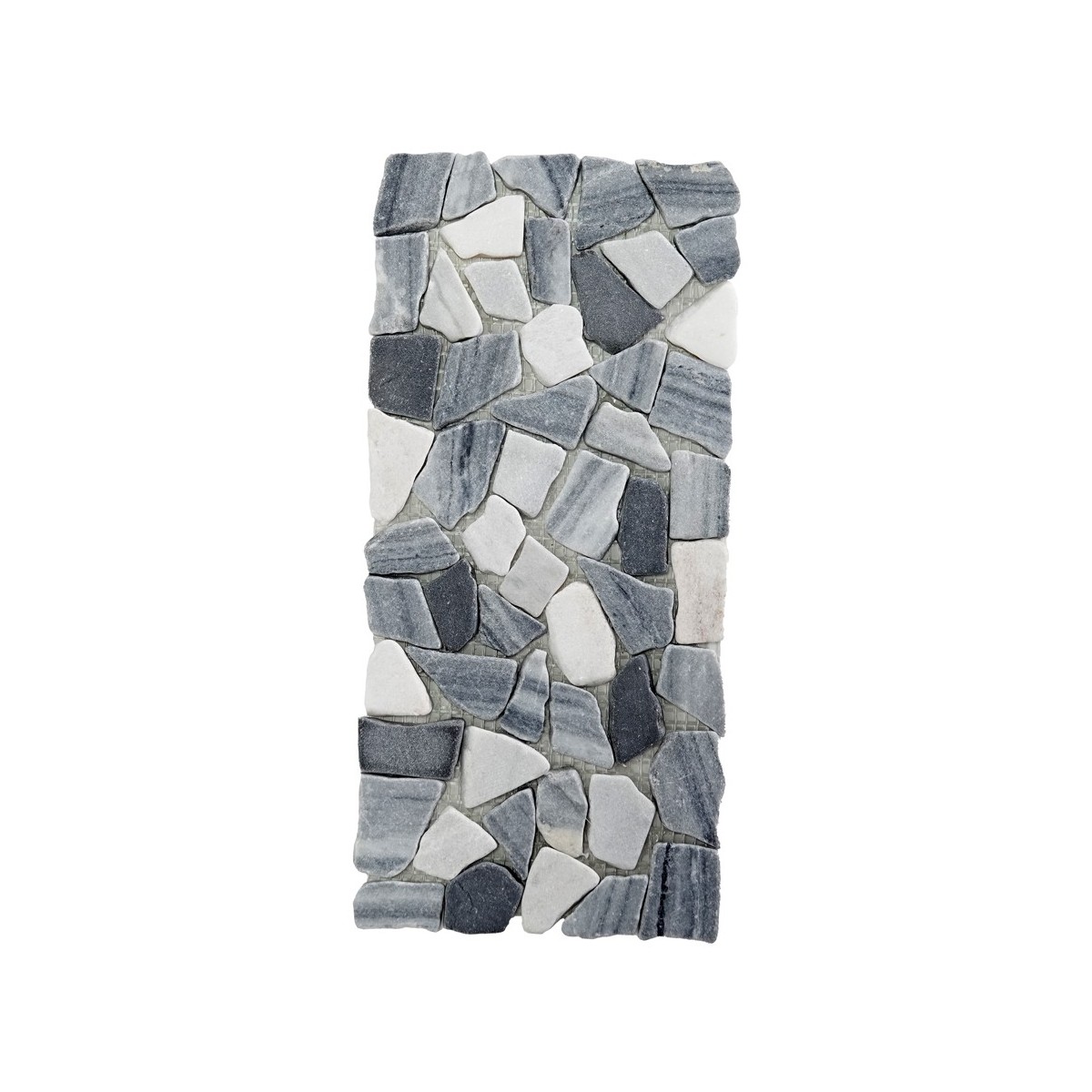 Tapis pierre gris blanc 30x14 cm