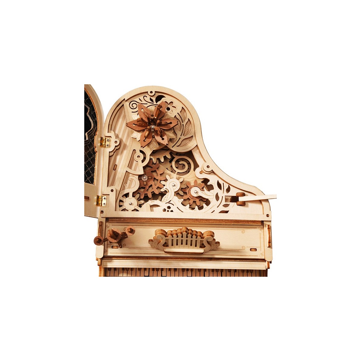 Maquette en bois Piano à queue animé musical