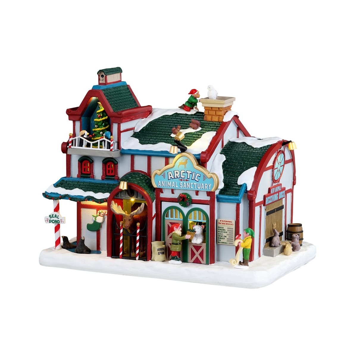 Refuge animaux polaires lumineux Noël Lemax