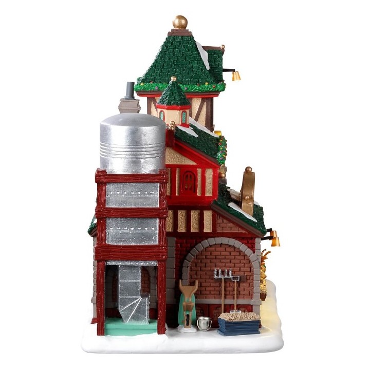 Ecurie du Père Noël lumineuse Lemax