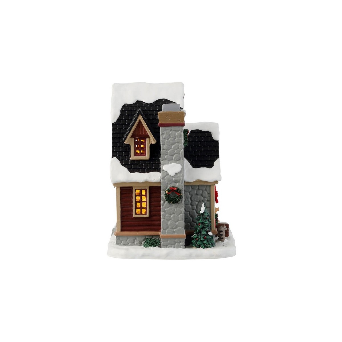 Chalet enneigé décoré lumineux Lemax Chalet enneigé décoré lumineux Lemax