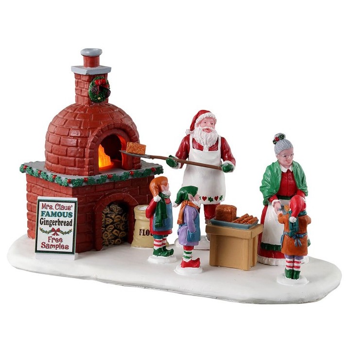 Scène lumineuse Four à pain d'épices Père Noël Lemax
