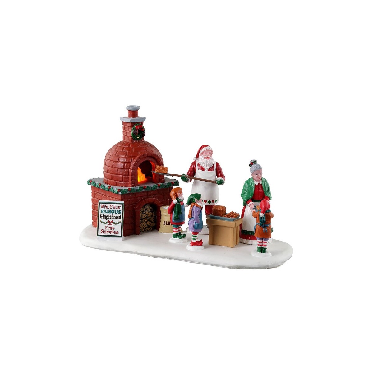 Scène lumineuse Four à pain d'épices Père Noël Lemax