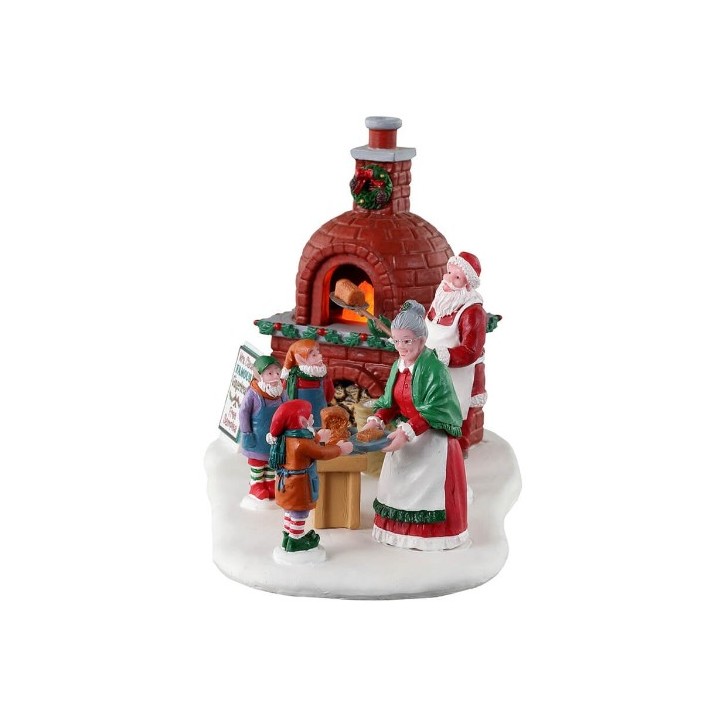Scène lumineuse Four à pain d'épices Père Noël Lemax