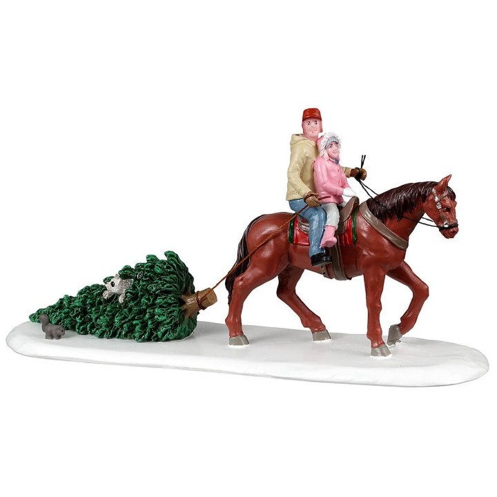 Père et fille à cheval Lemax