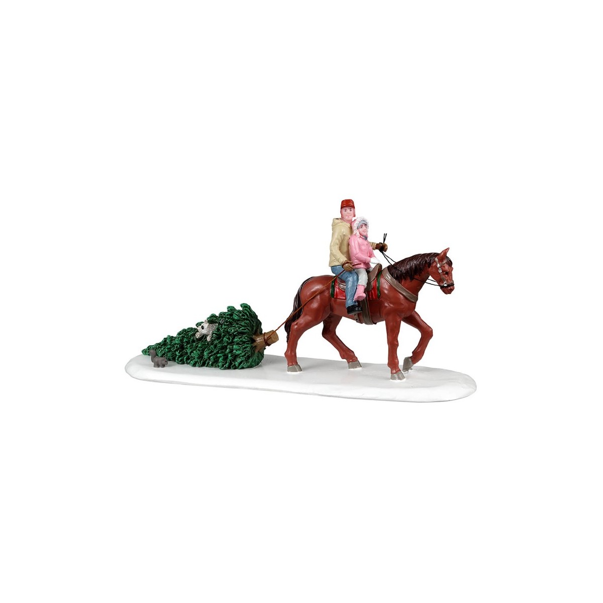 Père et fille à cheval Lemax Père et fille à cheval Lemax