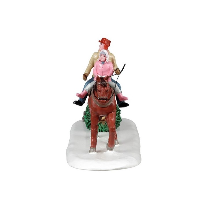 Père et fille à cheval Lemax
