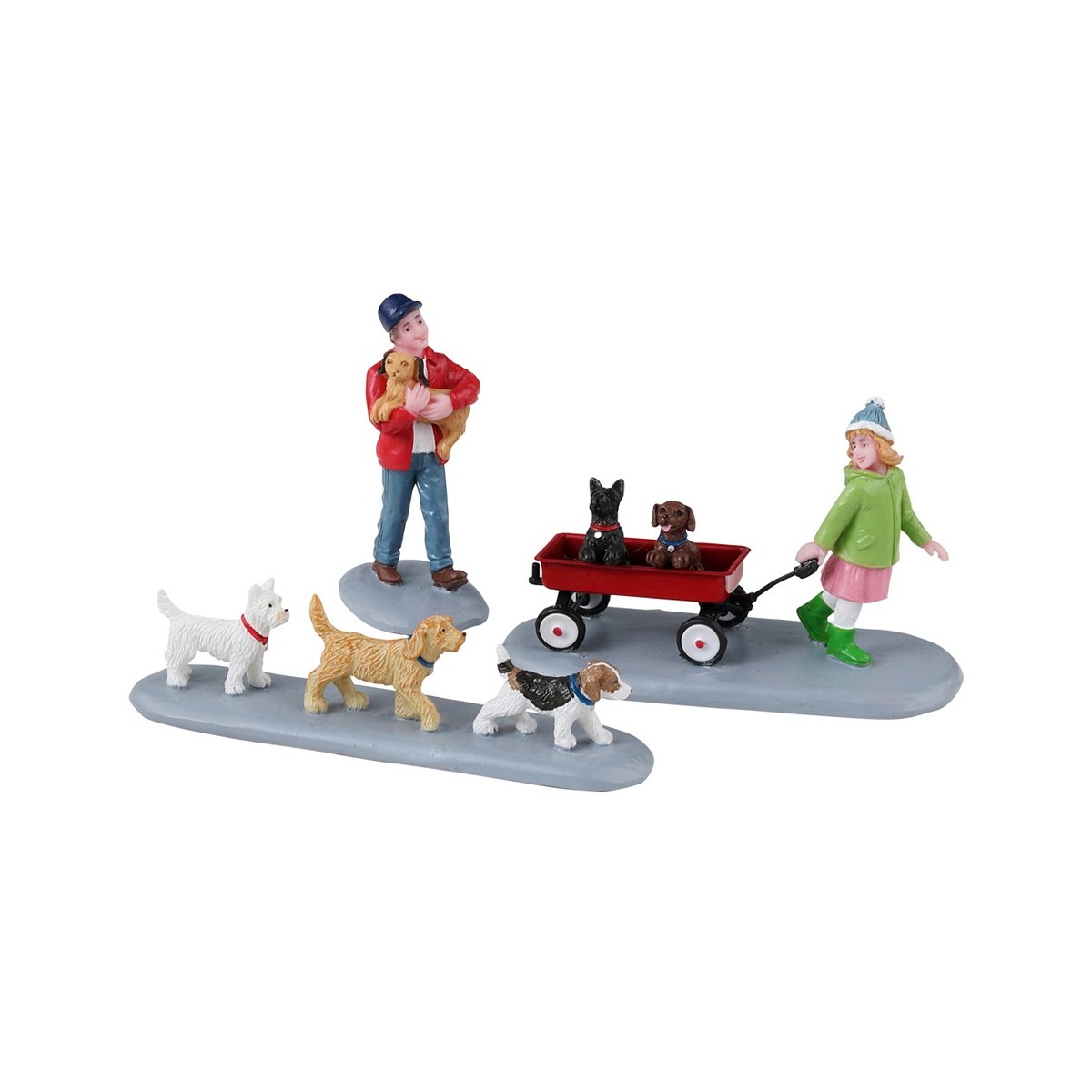 Promenade des chiens Lot de 3 Lemax