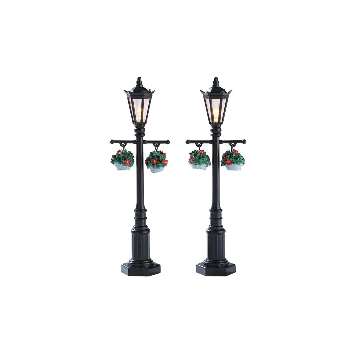 Lampadaires fleuris lumineux Lot de 2 Lemax Lampadaires fleuris lumineux Lot de 2 Lemax