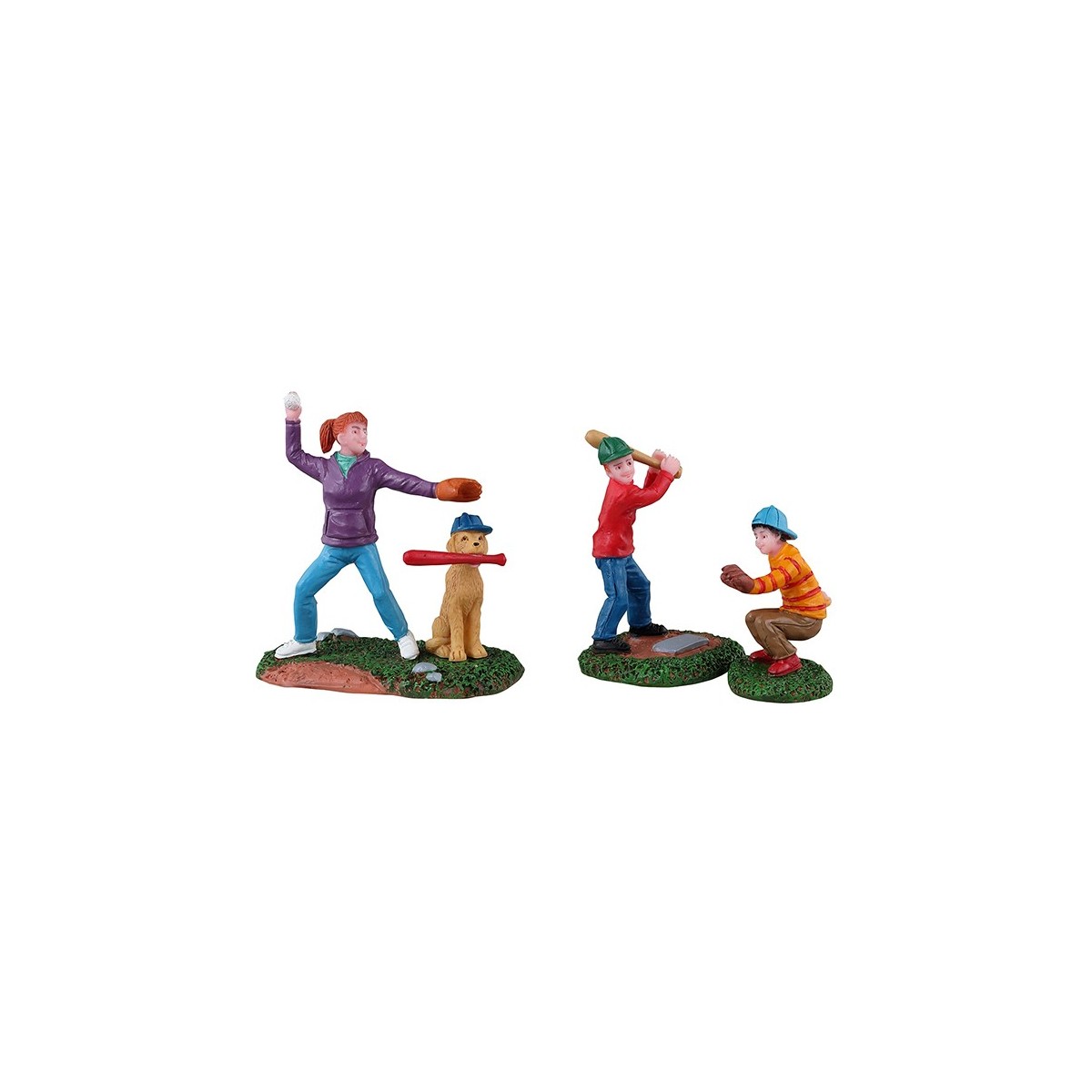 Baseball en famille Lot de 3 Lemax