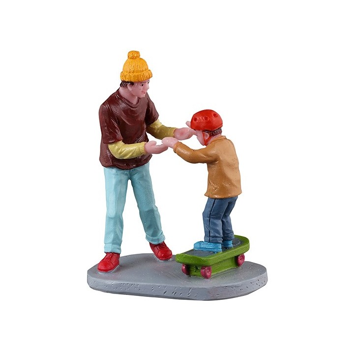 Skateboard entre père et fils Lemax