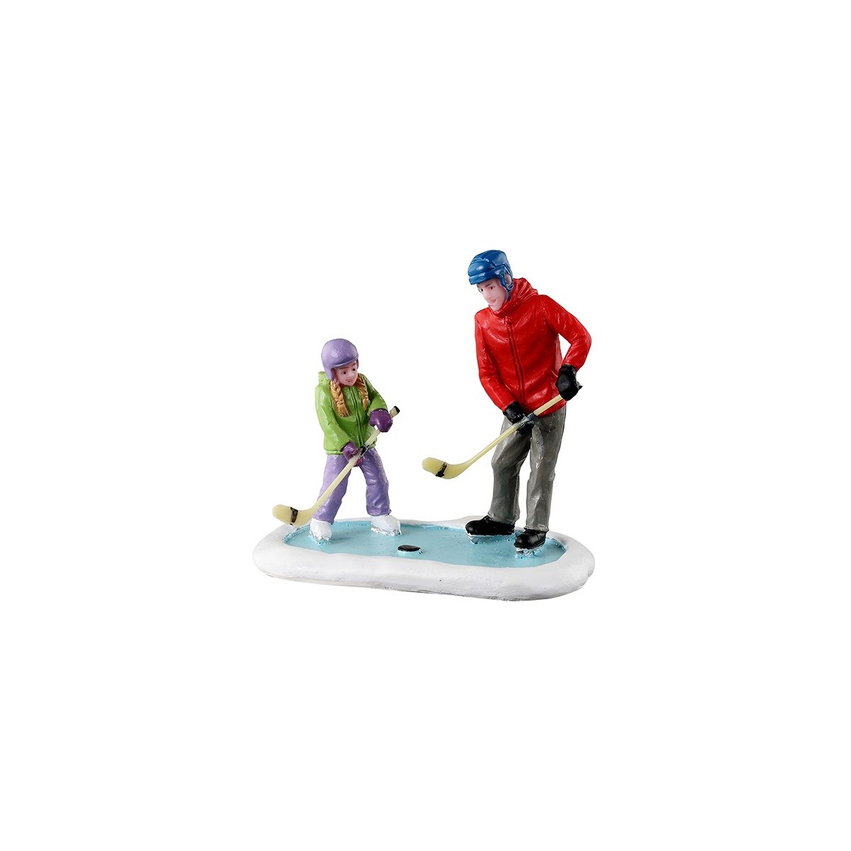 Hockey sur glace entre père et fille Lemax
