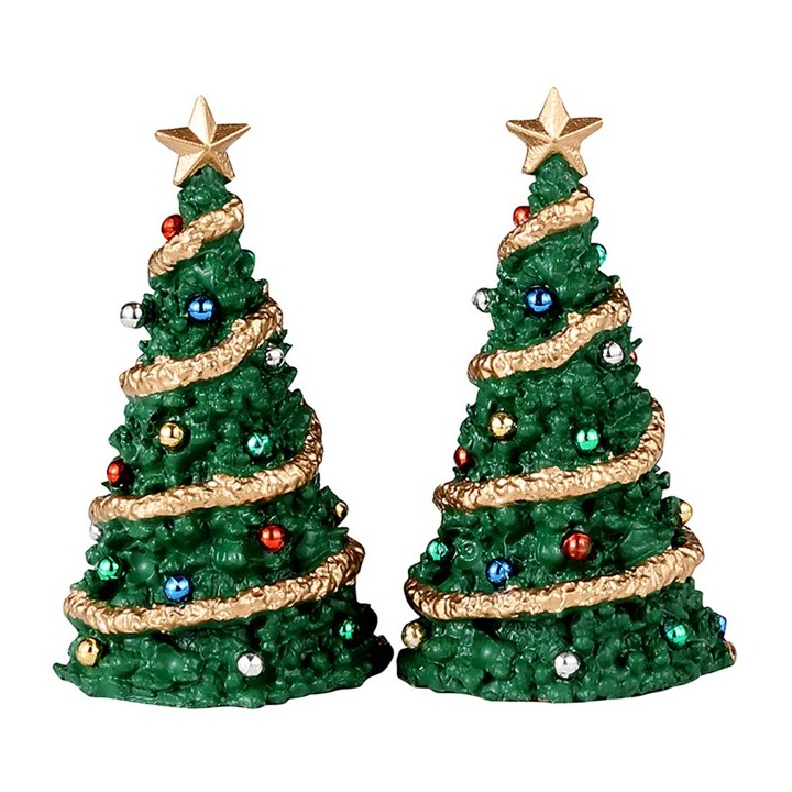 Sapins de Noël décorés Lot de 2 Lemax