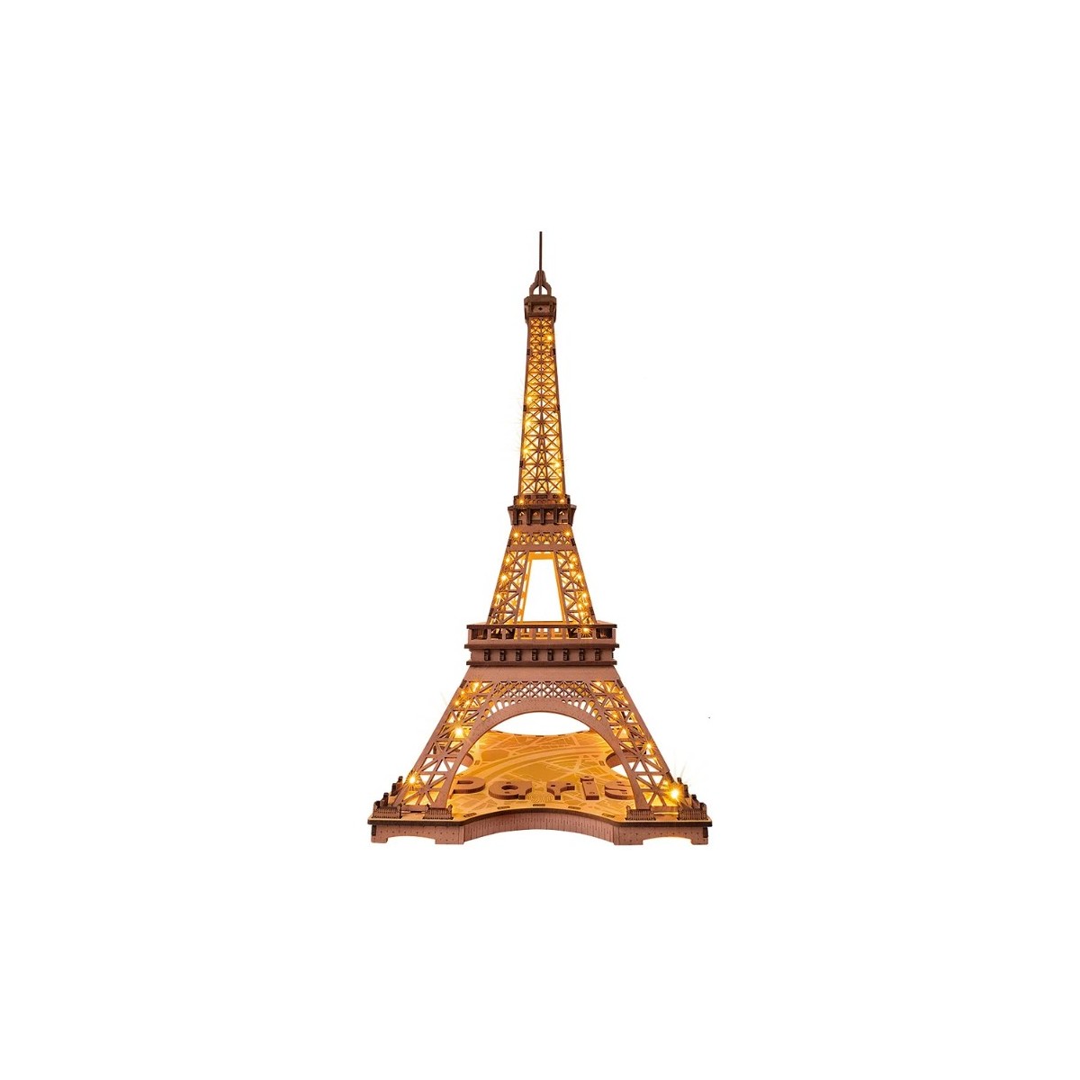 Maquette en bois lumineuse Tour Eiffel 53 cm