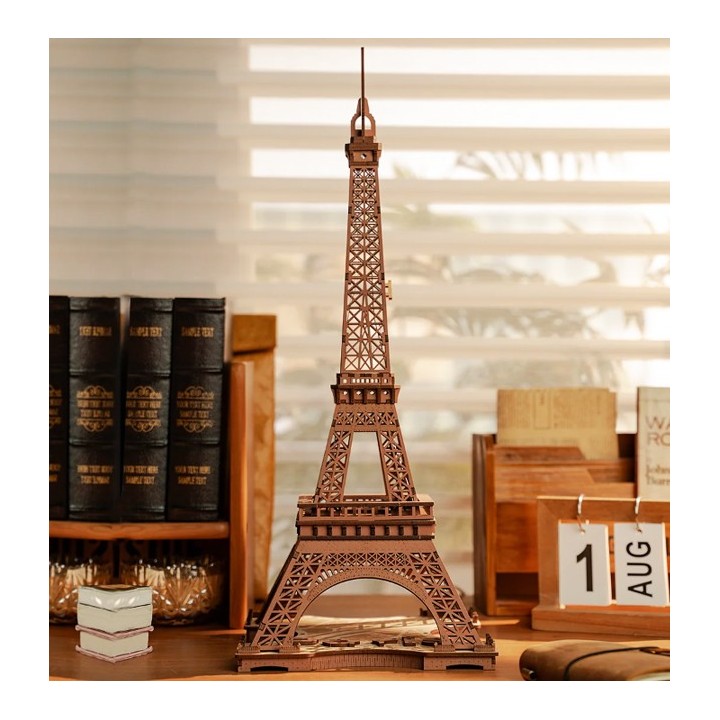 Maquette en bois lumineuse Tour Eiffel 53 cm