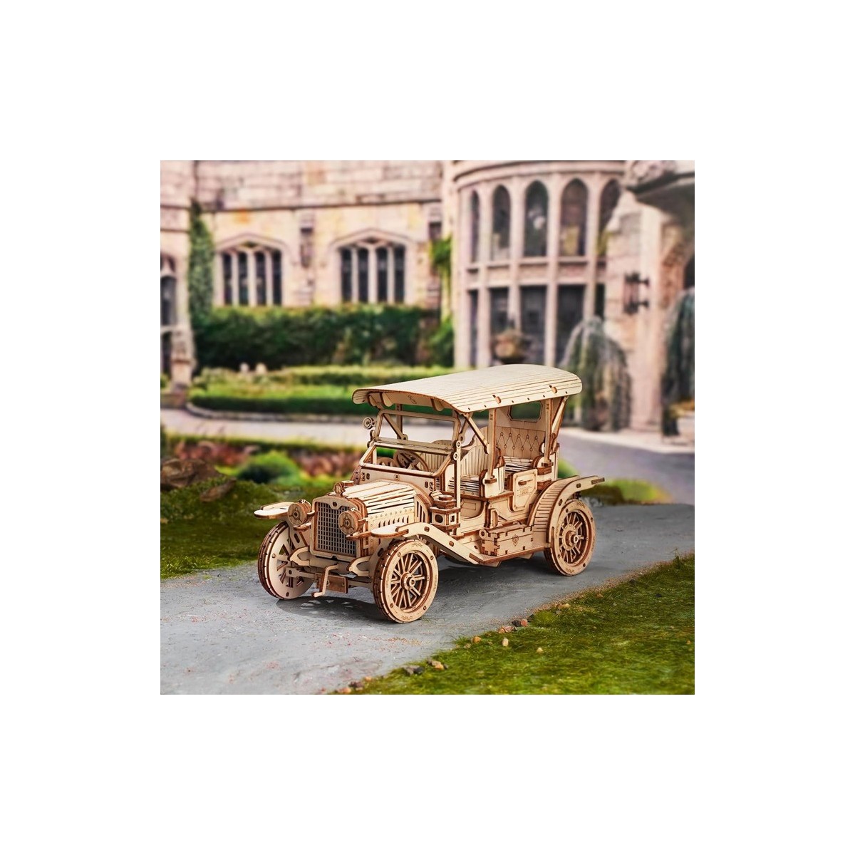 Maquette en bois Voiture ancienne